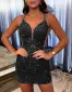 Paisley |Sheath Fuchsia Sequin Homecoming Dress(Black,2)