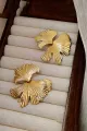 Ginkgo Leaf Flower Earrings(Gold,One Size)