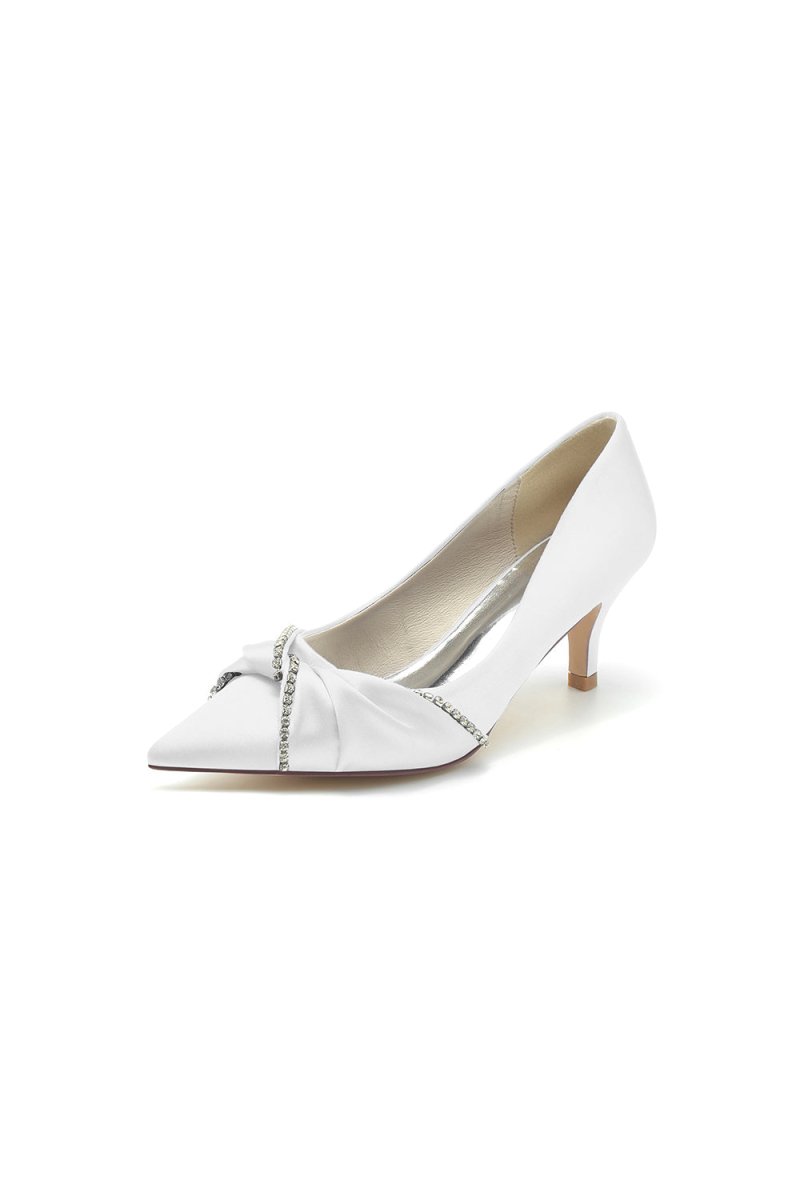 Crystal Bow Wedding Stiletto Heels with Rhinestone