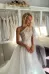 Glitter One Shoulder Bowknot Tulle Wedding Dress Bridal Gowns With Train