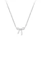 Gold Bow Pendant Necklace(Silver,One Size)