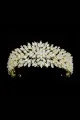 Gold Hair Pieces Crystal Crowns(Gold,One Size)