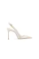 Green Slingback Mid Heel Stiletto Sandals(Apricot,US5)