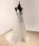 Impressive V-neck Sleeveless Sweep Train Tulle Wedding Dress with Appliques