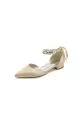Champagne High Heels with Ornate Crystal and Pearl Accent