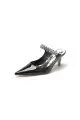 Burgundy Pointed Toe Wedding Shoes with Rhinestone(Black,US6)