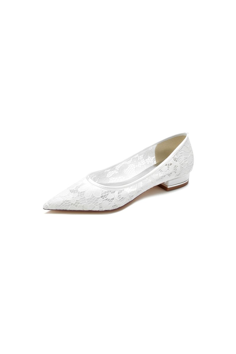 Lace Cocktail Pointed Toe Flats