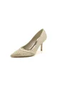Lace Pointed Toe Beaded Satin Wedding Shoes(Champagne,US5)