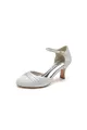 Lace Pointed Toe Satin Wedding Shoes