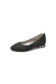 Lace Round Toe Flats(Black,US6)