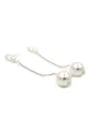 Large Pearl Fish Silk Thread Bridal Headband Earrings(White,One Size)