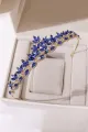 Leaf Crystal Crown(Blue,One Size)