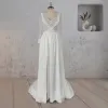 Mermaid Chiffon Long Sleeves Wedding Dress with Slit