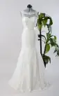 Mermaid Sleeveless Lace Appliques Backless Sexy Wedding Dress with Sash