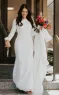 Modest Simple Mermaid Spandex Bateau Long Sleeve Wedding Dress