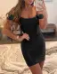 Ariana |Sheath Off the Shoulder Satin Homecoming Dress(Black,2)