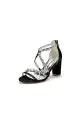 Open Point Toe Rhinestone Beaded Wedding Shoes(Black,US5)