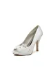 Open Point Toe Wedding Shoes with Lace(Ivory,US5)