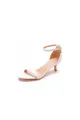 Open Toe Ankle Strap Wedding Kitten Heels
