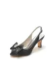 Open Toe Beaded Lace Wedding Shoes With Bow(Black,US6)