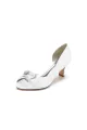 Open Toe Crystal Bow Chunky Heels