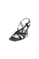 Open Toe Party Shoes with Satin(Black,US6)