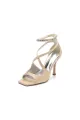 Open Toe Wedding Shoes with Straps(Champagne,US6)