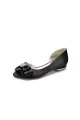Party Open Toe Flats with Bow(Black,US5)