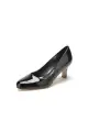 Patent Leather Wedding Block Heels(Black,US6)