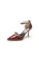 Patent Leather Wedding High Heels with Bow