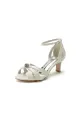 Peep Toe Ankle Strap Wedding Block Heels