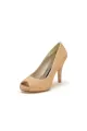 Peep Toe Glitter Crystal Wedding Stiletto Heels(Gold,US6)