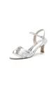 Peep Toe Imitated Silk Chunky Heels