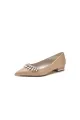 Pointed Toe Glitter Low Heels With Rhinestone(Champagne,US6)