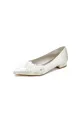 Pointed Toe Low Heels with Lace(Ivory,US5)