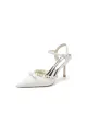 Pointed Toe Pearl Glitter Wedding Shoes With Bow