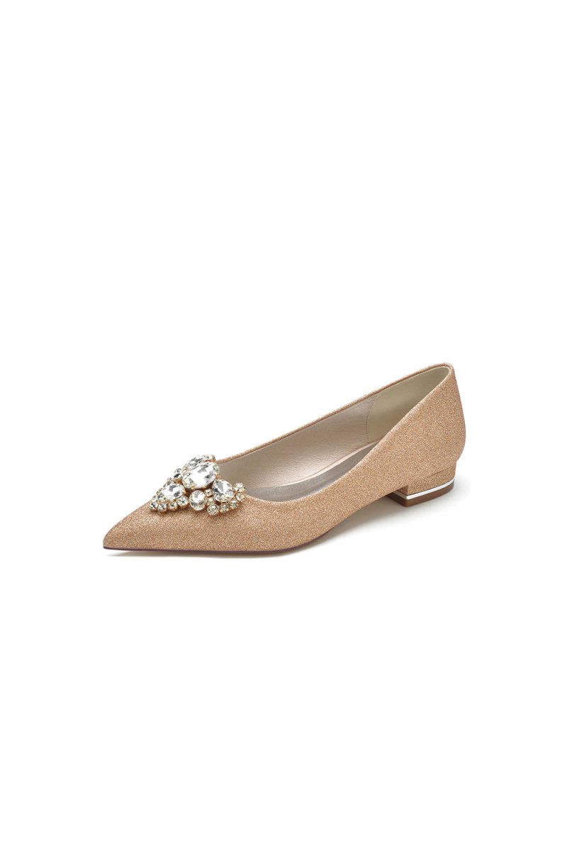 Pointed Toe Rhinestone Glitter Women's Wedding Shoes