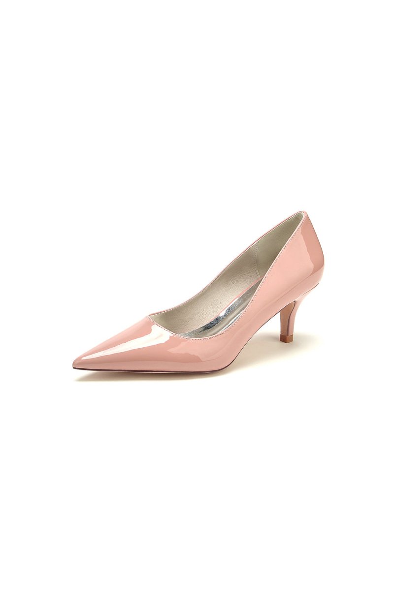 Pointed Toe Wedding Shoes with Patent Leather
