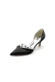 Pearl Pointed Toe Stiletto Heels(Black,US6)