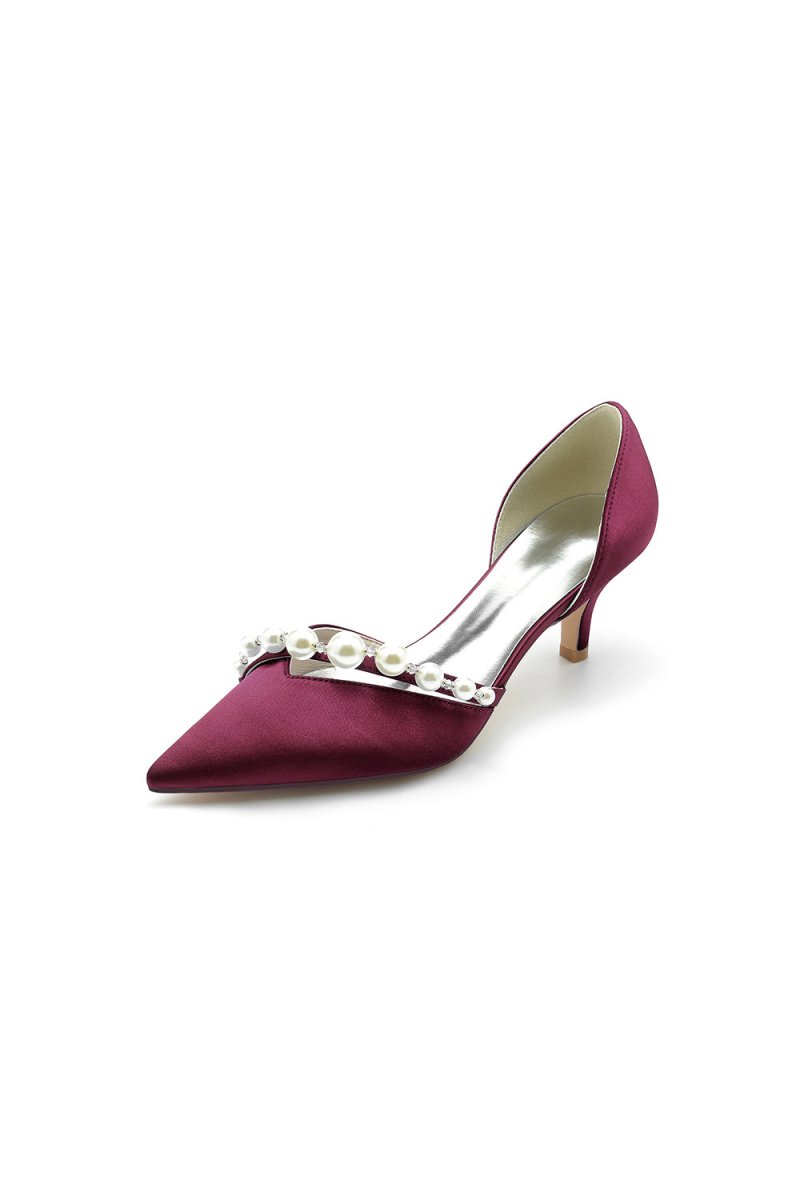 Pearl Pointed Toe Stiletto Heels