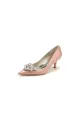 Rhinestone Closed Toe Stiletto Heel Evening Shoes