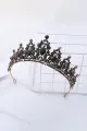 Rhinestone Crystal Tiara(Black,One Size)