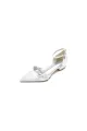Rhinestone Pointed Toe Kitten Heels With Bow