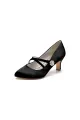 Rhinestone Pointed Toe Satin Stiletto Heels(Black,US6)