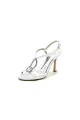 Rhinestone Satin Open Toe High Heels