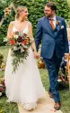 Romantic Spaghetti V-neck A-Line Satin Wedding Dress With Open Back