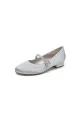Round Toe Crystal Flower Flats