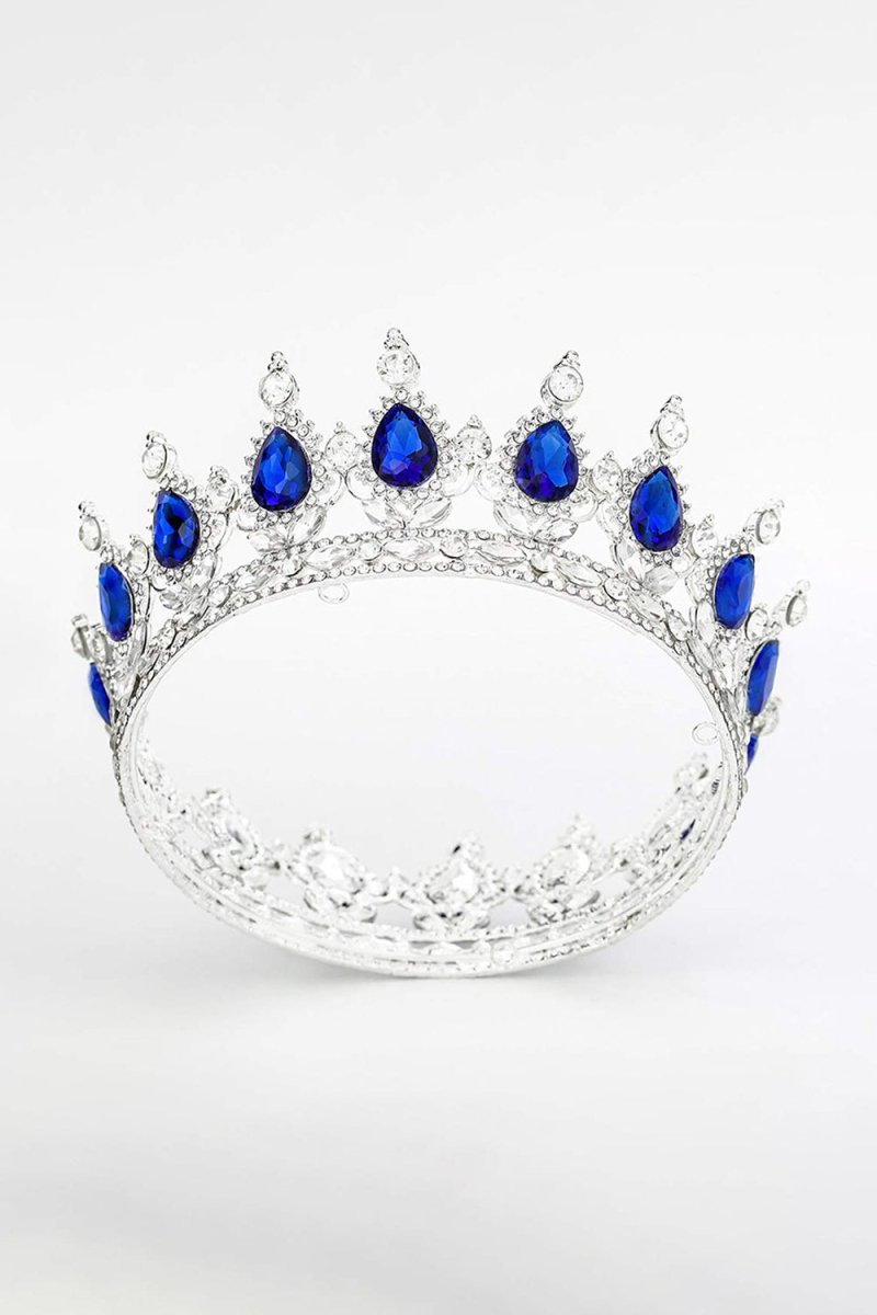 Royal Blue Crystal Baorque Crown