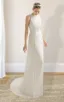 Sheath Halter Chiffon Plaited Dress With Special Back Design