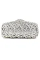 Silver Rhinestones Chain Square Party Handbag